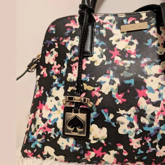 Kate Spade Black Floral Women's Bag - Picture 3 of 13